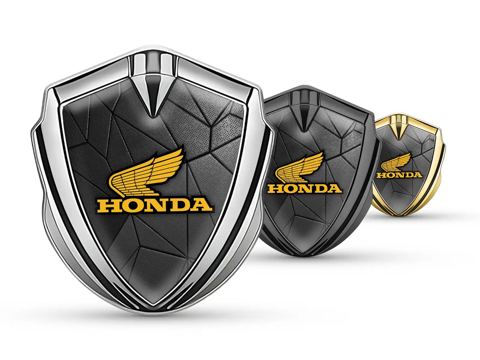 Honda Emblème 3d Insigne Pro Design Acier Inox 3d